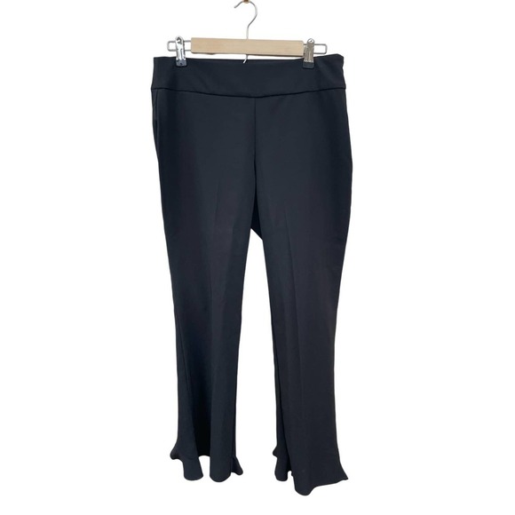 INC International Concepts Women's Black Ruffle Back Split Dress Pants Size 6 - Picture 2 of 11